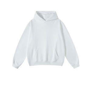 100% Cotton Men's Hoodies & Sweatshirts <b>Thick</b> <b>Fleece</b> Heavy Weight Oversized Pullover with Embossed 3D Design Custom Print Logo - Product Image 5