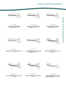 Tijeras de vendaje 11Cm-14cm Tijeras de vendaje y vendaje de acero inoxidable Tijeras de operación quirúrgica de Life Care Instruments - Product Image 2