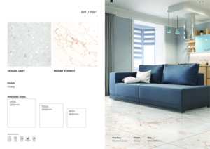 Carreaux de sol en porcelaine brillante 1200x1200 aspect poli pour intérieurs - Product Image 5
