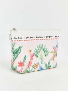 Sac cosmétique à fermeture éclair en toile rayée avec logo personnalisé, pochette de maquillage, sac de voyage, étiquette privée, fabricant OEM ODM - Product Image 4