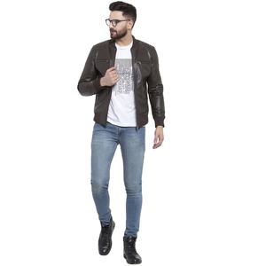 Chaqueta cortavientos de cuero genuino 100% de alta calidad para hombres, ropa de moda de invierno cálida, chaqueta de Venta caliente para hombres - Product Image 1