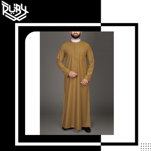 Túnica Larga Tradicional Árabe de Alta Calidad, Étnica, Transpirable y Sostenible, Jubba para Hombres Adultos, Ropa Casual al por Mayor OEM - Product Image 5