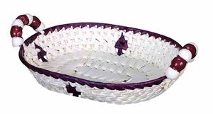 Economically Priced Handwoven Palm Leaf Serving <b>Tray</b> with Comfortable Handle Woven <b>Baskets</b> for Bedroom Living Room Bathroom - Product Image 2