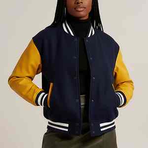 Chaqueta Universitaria de Béisbol Personalizada de Alta Gama para Hombre, Chaqueta Universitaria con Cuello Marinero Personalizado - Product Image 4