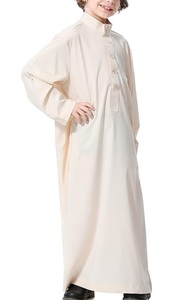 Ropa Infantil de Alta Calidad, Thobes Étnicos, Jubbah, Túnicas Largas Hasta el Suelo, Estilo Kaftan Árabe, Thobes Infantiles Lisos Estilo Marroquí - Product Image 2