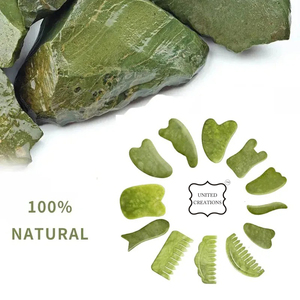 Wholesale Natural Jade Gua Sha Facial Stone Beauty Tools <b>Massager</b> <b>for</b> <b>Face</b> and Body Scraping Massage Tool - Product Image 4
