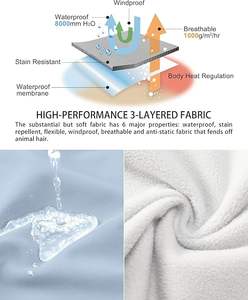 Veste Softshell imperméable légère pour femme coupe-vent respirant doublure polaire chaude course randonnée moto course automobile - Product Image 6