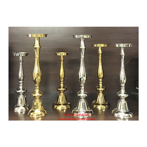 Nickel Plated Metal T Light <b>Candle</b> Pillar for Sale Shiny Finished Table Centerpiece & Christmas Decorated Handmade <b>Candle</b> Holder - Product Image 4