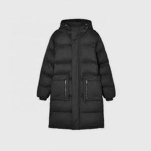 2022 chaqueta acolchada con logotipo personalizado Unisex algodón de alta calidad de gran tamaño invierno negro burbuja soporte largo Puffer abrigos para hombres-OEM alto - Product Image 6