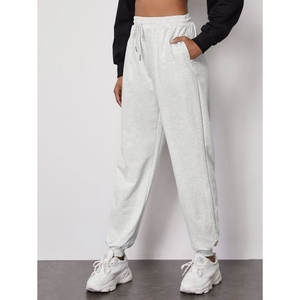 Pantalons de survêtement en molleton de coton uni pour femmes Pantalons de survêtement personnalisés - Product Image 3