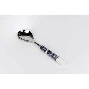 Ensemble de 2 cuillères et serveurs à salade en acier inoxydable, ensemble de couverts en marbre, artisanat, style unique, ensemble de service à salade, fournitures de restaurant - Product Image 2