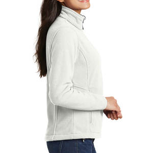 Chaqueta bordada personalizada de Invierno para mujer, chaquetas personalizadas con cremallera completa de microfibra para mujer - Product Image 6