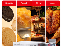 Four à pizza électrique automatique commercial à convoyeur, conception compacte, prix usine pour fours à pizza et biscuits