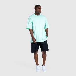 T-shirt pour homme en coton biologique lourd de haute qualité, fibre de bambou, surdimensionné, respirant, logo imprimé personnalisé, taille plus, t-shirt vierge - Product Image 6