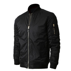 Blouson aviateur d'hiver ODM pour homme personnalisé, coupe-vent avec manches chouchoutantes, blouson aviateur imperméable et décontracté pour homme - Product Image 1