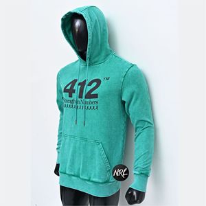Acis Wash Streetwear Heavyweight Fleece Hoodie Hombres Oversized Acid Washed Hoodie Custom Bordado logo Transpirable - Product Image 2
