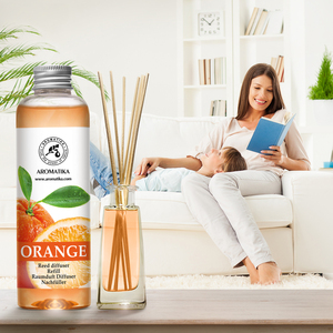 Recharge pour diffuseur d'arômes naturels Aromatika à l'orange, 200 ml, liquide, parfum d'ambiance longue durée, huile pour diffuseur à bâtonnets pour la maison et le bureau - Product Image 5