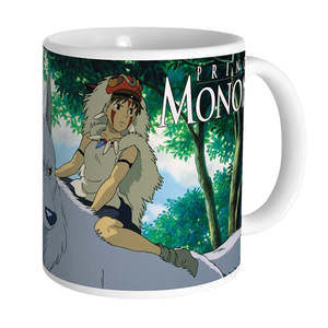 Taza de Cerámica de la Princesa Mononoke, Diseño Artesanal de Studio Ghibli, Apta para Lavavajillas y Microondas, con Tapa Encantadora, Ideal para Regalos - Product Image 1