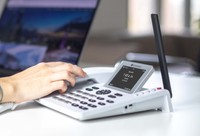 Téléphone de bureau FWP Android 4G LTE COCOMM MW-73 avec écran couleur de 3,5 pouces, point d'accès Wi-Fi, blanc