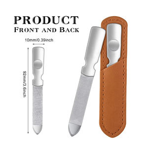 Mini Lima de Uñas para Uso en Salón, Acero Inoxidable, Doble Cara, Herramienta Profesional de Cuidado Personal con Superficie Lisa y Forma Suave - Product Image 2