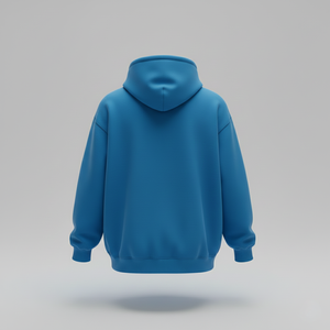 Sweat à capuche Ninja bleu numérique Techwear personnalisé pour l'hiver, masque facial intégré, coupe régulière pour homme, streetwear minimaliste, sweat à capuche - Product Image 2