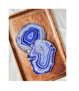Home & Kitchen Crystal <b>Coasters</b> <b>Gold</b> Electroplated Buy Wholesale Agate Slice <b>Coaster</b> Agate <b>Coaster</b> For Home Decorations - Product Image 1