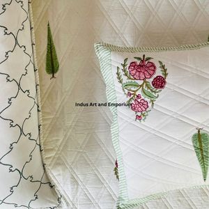 Wholesale Hand Block Printed Cotton Bedspreads Cotton <b>Quilted</b> Bedcover - Product Image 5