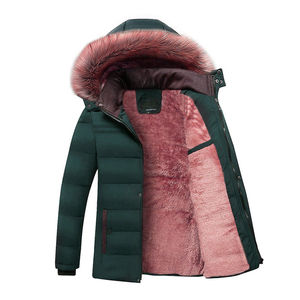 Nonwoven Nylon/Cotton Waterproof Eco-Friendly Hooded Jacket Men Casual Winter Stand Collar Zipper Quilted Puffer <b>Coat</b> High - Product Image 1