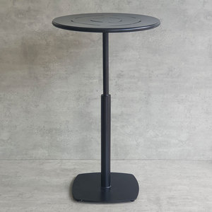 Table haute pliable 61,5 cm avec plateau rainuré et base ronde en fer de 60 mm pour bars à domicile et centres commerciaux – Table à cocktails - Product Image 5