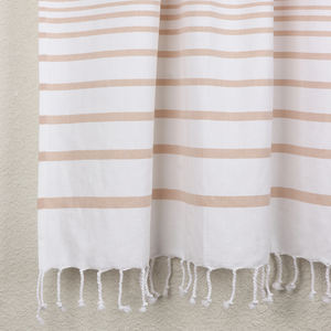 Ventas calientes de verano 100% algodón 200 GSM ecológico lavable liso teñido Toallas de playa 2 lados flecos 70x170 CMS tejido hecho India - Product Image 2