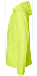 Chaqueta Anorak cortavientos de verano de nailon Vintage personalizada, peso ligero, cremallera completa con cuello levantado, colores contrastantes de talla grande - Product Image 3