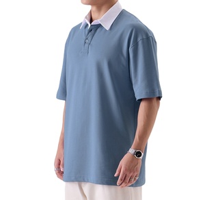 เสื้อโปโลแขนสั้นคุณภาพสูงสำหรับผู้ชาย ฤดูร้อน ดีไซน์เรียบง่าย ระบายอากาศได้ดี ผ้าถัก พิมพ์ลาย ผลิตโดย BS 2026 - Product Image 2