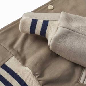 Veste universitaire en toile personnalisée OEM, école, collège, baseball, lettreman pour hommes, logos brodés, devant respirant, vestes - Product Image 3