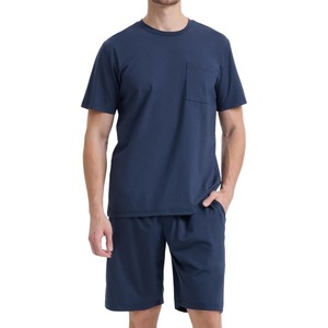 Ensemble de shorts décontractés pour hommes, style streetwear personnalisé, respirant, en coton, pour l'automne, vêtements de sport, ensemble 2 pièces, t-shirt et shorts, tenue de sport - Product Image 1