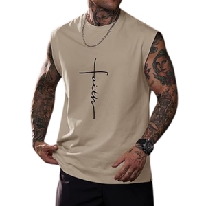 Men's Plus Size Tank Tops Breathable Athletic Sleeveless Gym Shirts for Daily Running Training <b>Maximize</b> Wear Daily Use - Product Image 1