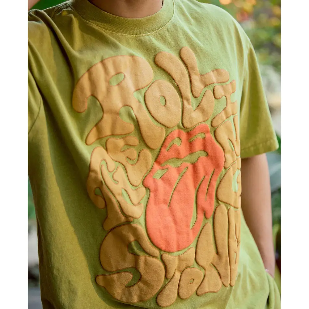 Custom Various Letter Design 100% Cotton Colorful Puff Print T-shirt For Boys