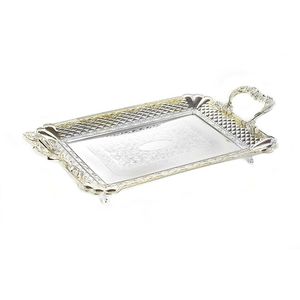 Metal Irregular Shape Modern Home Dining Tabletop <b>Decorative</b> Metal Food Serving Display Tray for Commercial Use - Product Image 5