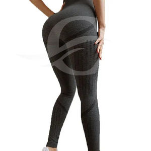Pantalon de yoga sans couture taille haute pour femmes de haute qualité-Leggings de gymnastique avec motif solide - Product Image 2