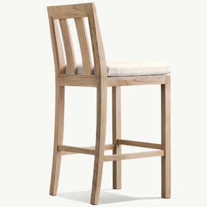 Mueble de silla de Bar individual de madera de teca respetuosa con el medio ambiente para uso en interiores con un estilo moderno - Product Image 5