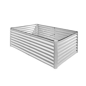 Metal Raised Garden Bed Rectangular Planter <b>Box</b> Outdoor Corrugated Galvanized Steel Garden Beds GB008 - Product Image 1