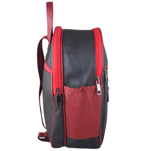En tendencia Mochila de cuero genuino azul Bolso con forro de poliéster Estilo de moda - Product Image 4