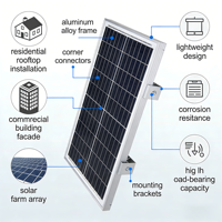 Profilé d'extrusion en aluminium sur mesure, support de montage solaire, structure de système photovoltaïque en aluminium, cadre en aluminium pour module photovoltaïque