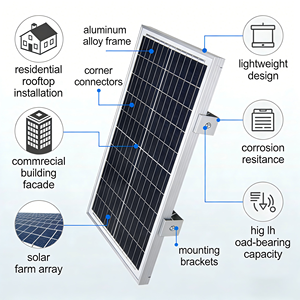 Profil Ekstrusi <span class=keywords><strong>Aluminium</strong></span> Kustom untuk Braket Pemasangan Panel Surya, Struktur Sistem PV <span class=keywords><strong>Aluminium</strong></span>, Rangka <span class=keywords><strong>Aluminium</strong></span> Modul Fotovoltaik - Product Image 3