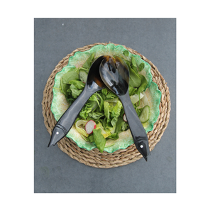 ช้อนเขาควายมีด้ามจับฝังกระดูกช้อนรับประทานอาหารเย็นวัวทำสลัด - Product Image 6