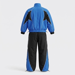 Ensemble de survêtement personnalisé pour homme, grande taille, style urbain, printemps, deux pièces, imprimé, en nylon tissé 300g, respirant (pantalon et sweat à capuche) - Product Image 2