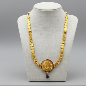 Juego de monedas de joyería de templo tradicional para mujer, collar indio elegante con colgante de moneda y pendientes a juego para festivales - Product Image 2