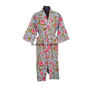 Nouvelle arrivée Veste matelassée pour femmes Imprimé floral Fait main Kantha matelassé 100% coton biologique Manches trois quarts Printemps Automne - Product Image 5