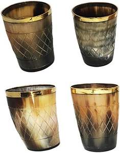 Cuerno de búfalo Natural hecho a mano personalizado cuerno para beber vidrio corto vikingo pulido característica hecha a mano - Product Image 4