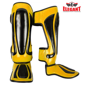 Équipement d'entraînement de kickboxing protège-tibias de boxe protège-tibia et protège-cou-de-pied par Elegant Sports - Product Image 4