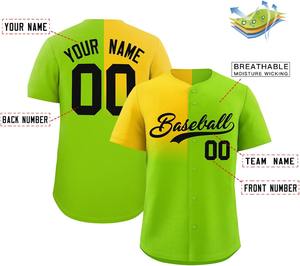 Maillot de baseball à sublimation contrastée de couleur maille respirante séchage rapide performance ajustement personnalisé vêtements d'équipe jeunesse/adulte OEM - Product Image 4
